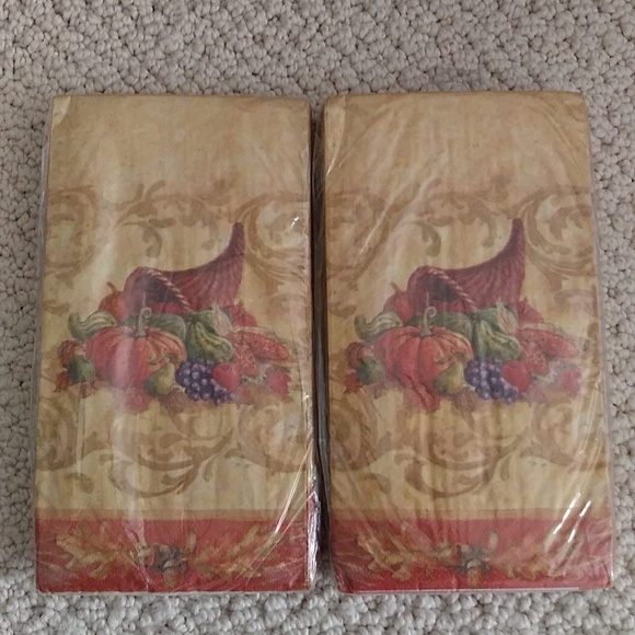 Fall Napkins Guest Towels 6 Packages 20 Count Each Total 120 NEW In Packages - Picture 3 of 4